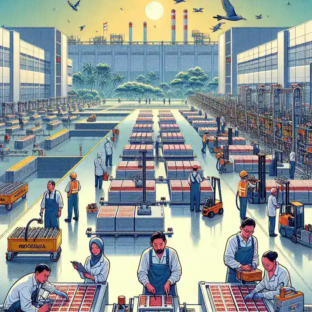 "Indonesia aims for mass production of sodium-based EV batteries by 2032, showcasing innovative technology and sustainability in renewable energy."